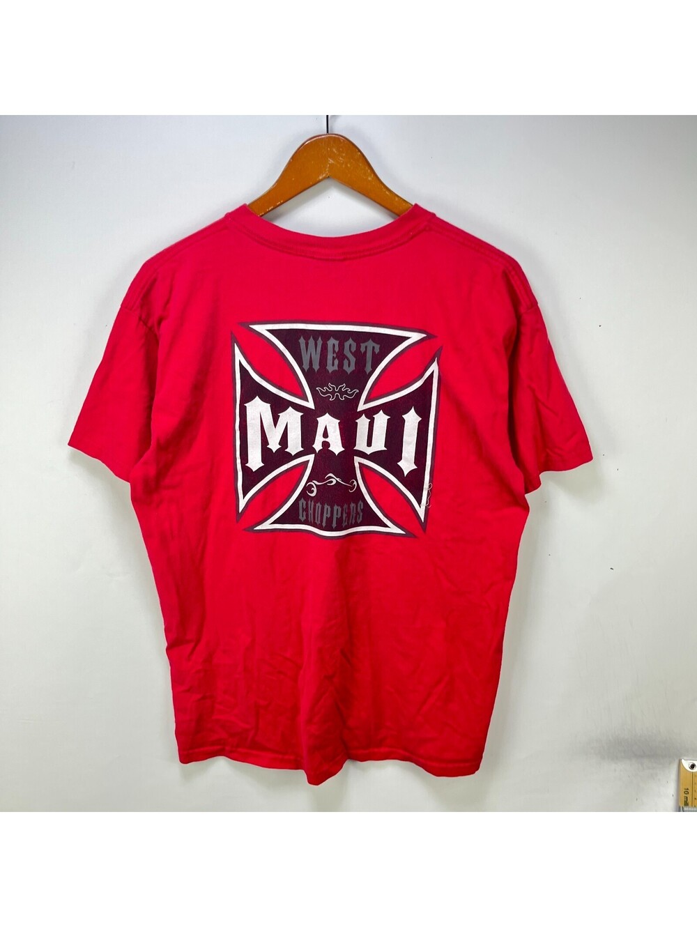 Vintage 90s West Maui Choppers Biker Hawaii Coast Shirt L
